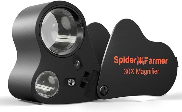 Lupa (microscopio) x30 y x60 con luz - spider farmer