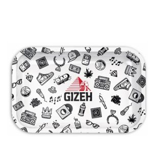 Bandeja metálica mediana blanca music - gizeh