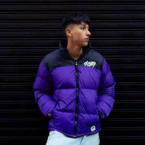 Chaqueta puffer morado/negro - hardfly