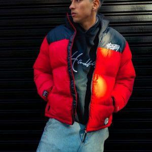 Chaqueta puffer rojo/negro - hardfly
