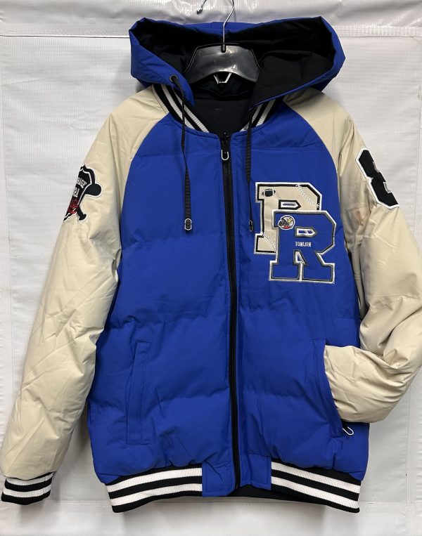 Chaqueta universitaria azul/beige - tonlion
