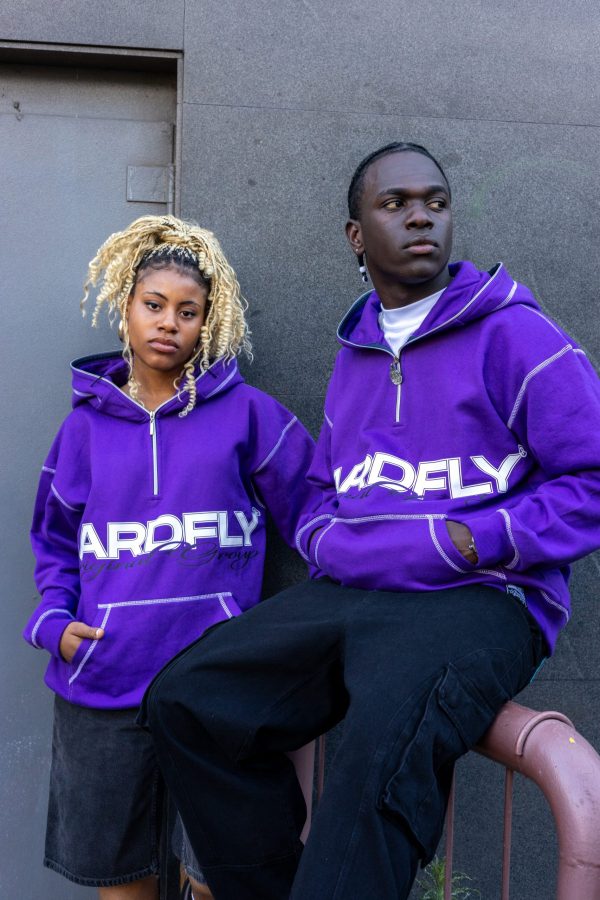 Hoodie drop aniversary 10 morado (poleron) - hardfly