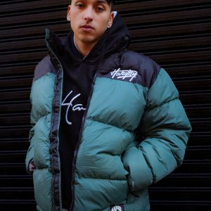 Chaqueta puffer verde/negro - hardfly