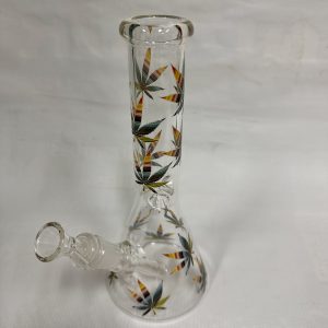 Bong beaker mediano hojas rayadas
