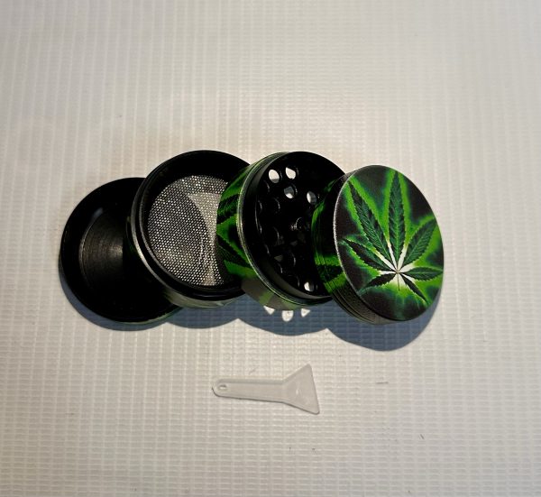 Moledor diseño verde hoja cannabis
