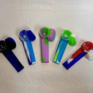 pipa silicona colores quemador Pyrex con tapa