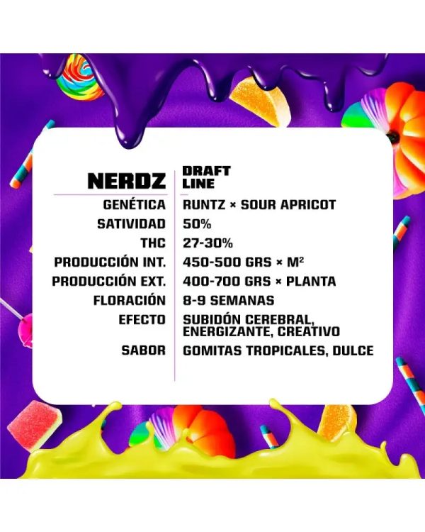 Semillas nerdz x4 fem - bsf seeds - Imagen 2
