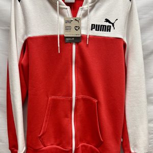 Poleron con gorro rojo y blanco - puma