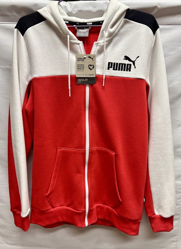 Poleron con gorro rojo y blanco - puma
