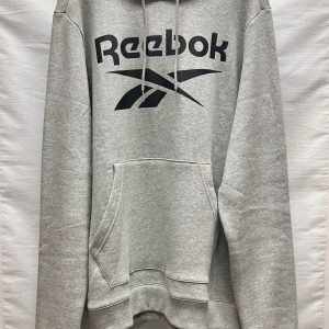 Poleron gris con gorro - reebok