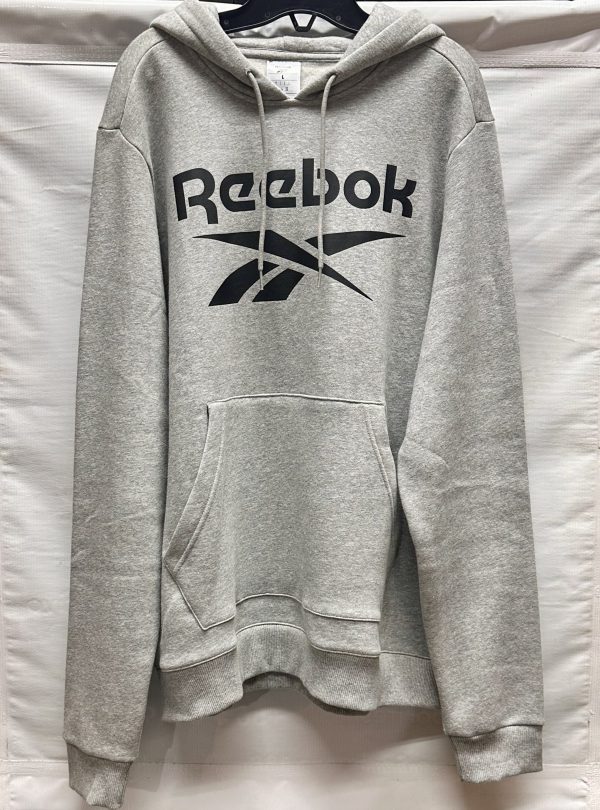 Poleron gris con gorro - reebok
