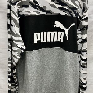 Poleron sin gorro camuflajeado gris - puma