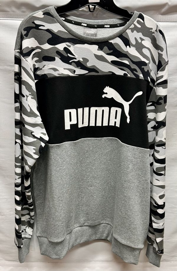 Poleron sin gorro camuflajeado gris - puma