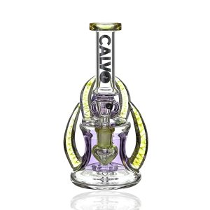 Bong rig four horn purple  - calvo glass