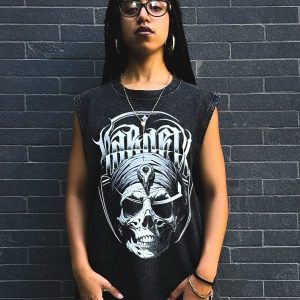 Polera sin mangas acid wash la morte 1 - hardfly