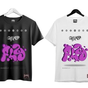 Polera T shirt Cream berrie color negro - hardfly