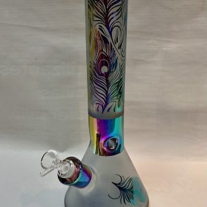 Bong beaker tornasol/arenado plumas