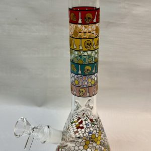 bong beaker diseño panel/calaveras