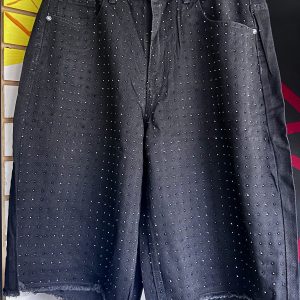 Pantalon tipo short negro con brillos - diabolo