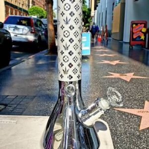 Bong beaker silver - diamond glass