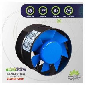 extractor en línea 150mm - grow genetics